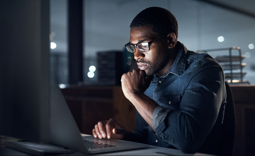 person at a computer